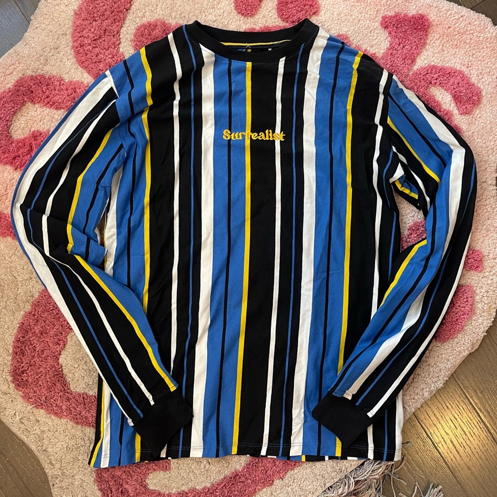 Men’s long sleeve striped crew neck shirt